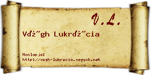 Végh Lukrécia névjegykártya