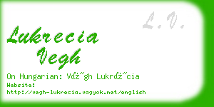 lukrecia vegh business card